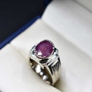 Natural KASHMIR Ruby(YAQOOT) – 925 Pure Silver Ring