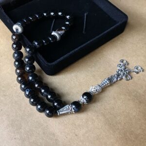 Black Aqeeq Tasbih 33 Beads