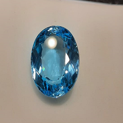 Natural blue topaz